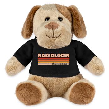 Radiologe Radiologin Radiologie Röntgenarzt - MiniFeet® Hund Helge - Schwarz - Vorne