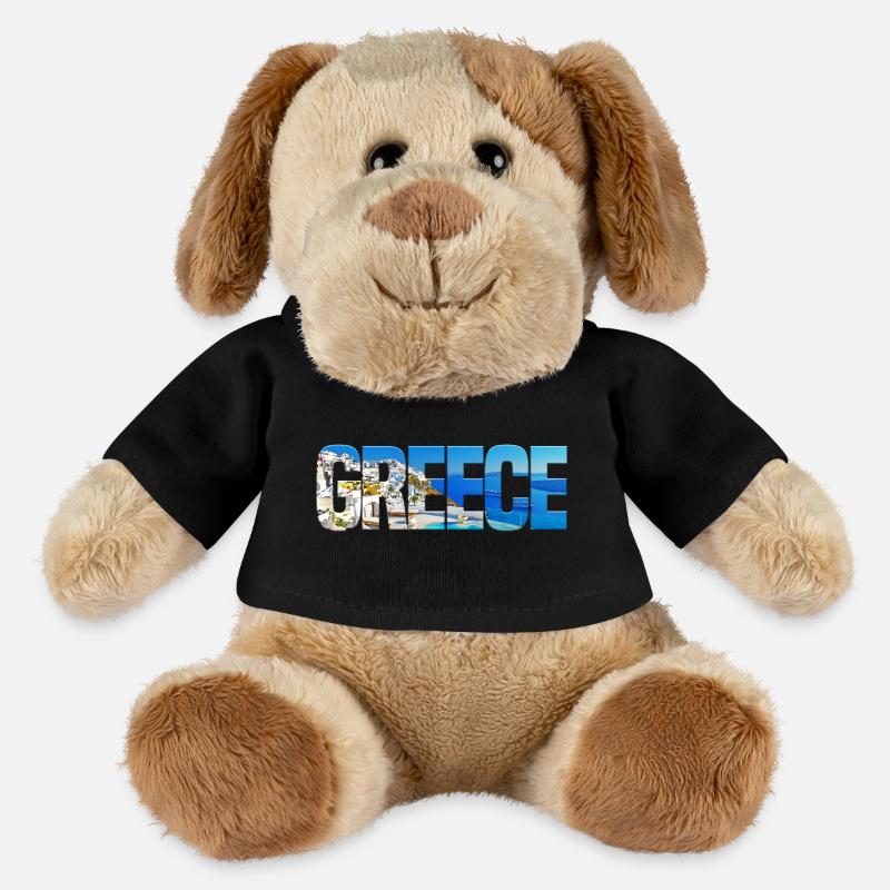 Greece Island Paradise Collage - MiniFeet® Dog Helge - black