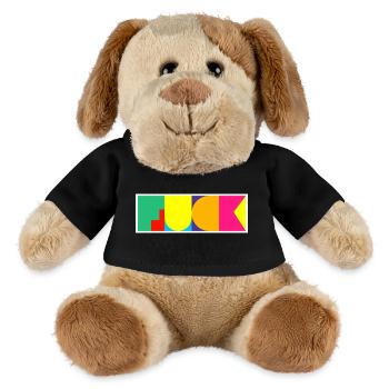 Mot en f drôle de pop art - Chien en peluche Helge MiniFeet® - noir - Devant