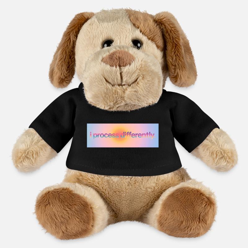 I process differently - MiniFeet® Hund Helge - Schwarz
