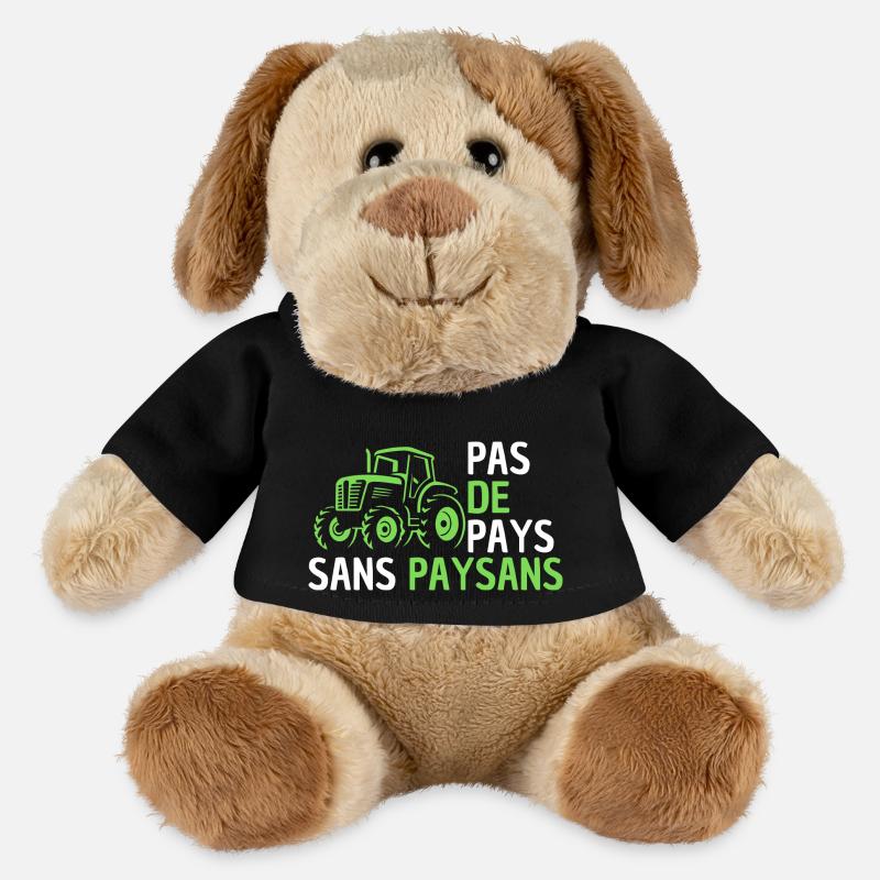 tractor, farmer, peasant, I am a farmer - MiniFeet® Dog Helge - black