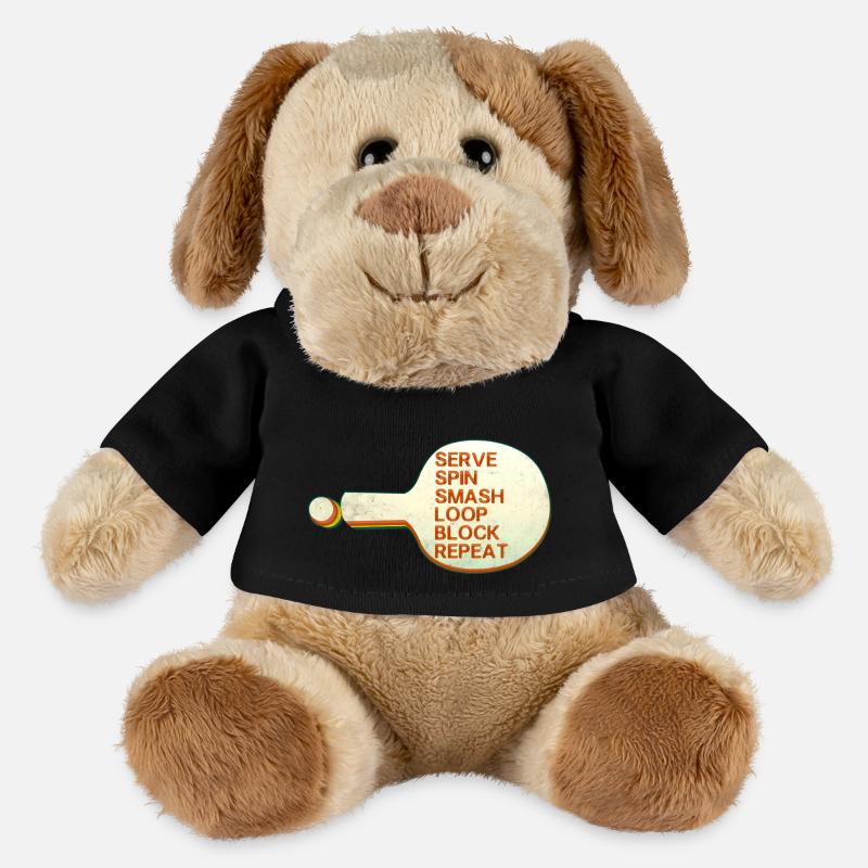 Ping-pong - Chien en peluche Helge MiniFeet® - noir