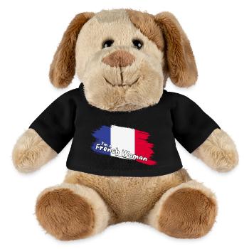 Ich bin eine Französin, französische Flagge - MiniFeet® Hund Helge - Schwarz - Vorne