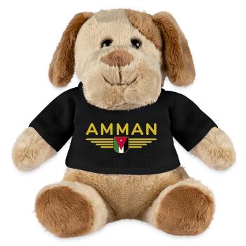 Jordan Amman Fan Outfit T-Shirt Design Gift - Chien en peluche Helge MiniFeet® - noir - Devant