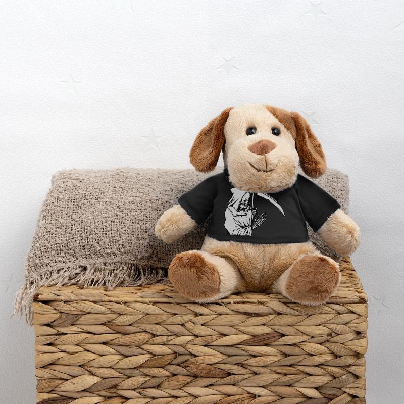 Sensenmann-Silhouette mit Sense MiniFeet® Hund Helge