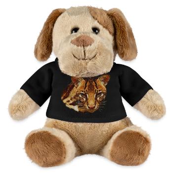 Ocelot Head, Big Cat, Animal Faces - MiniFeet® Dog Helge - black - Front