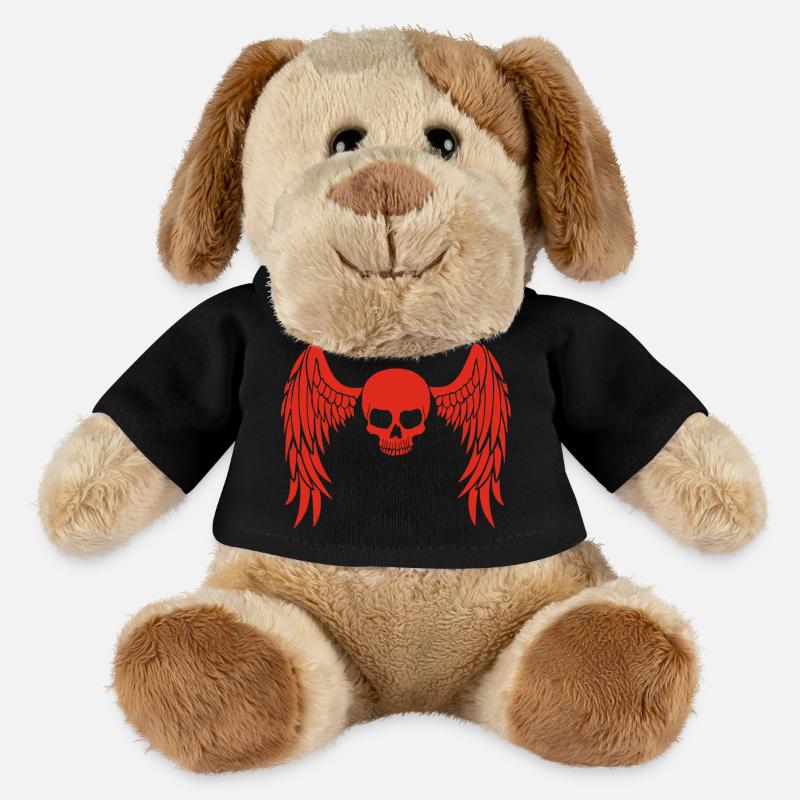 Red winged skull - MiniFeet® Dog Helge - black