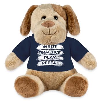 Schreiben Üben Spielen Wiederholen - MiniFeet® Hund Helge - French Navy - Vorne