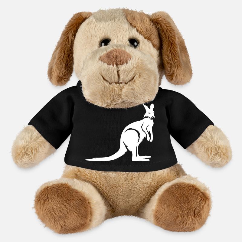 Känguru Australien TIere Logo Illustration Icon - MiniFeet® Hund Helge - Schwarz