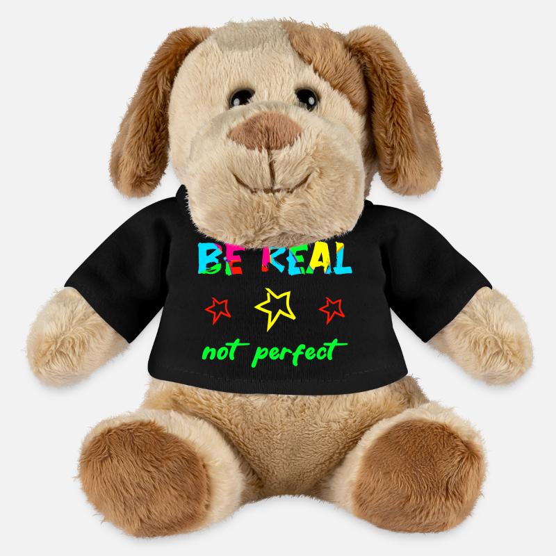BE REAL - NOT PERFECT - Selbstvertrauen Mut Kraft - MiniFeet® Hund Helge - Schwarz
