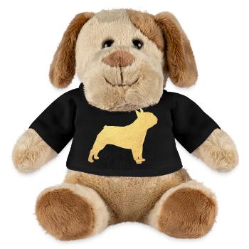Mops Gold Hund Tierliebe deluxe Gassi Wauwau Wuff - MiniFeet® Hund Helge - Schwarz - Vorne