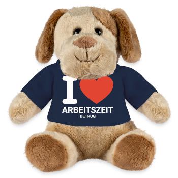 I Love Arbeitszeitbetrug Kein Verbrechen Job Büro - MiniFeet® Hund Helge - French Navy - Vorne
