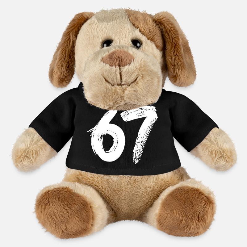 67 Weiße Farbe - MiniFeet® Hund Helge - Schwarz