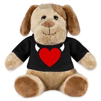 Little Devil Heart Horns - MiniFeet® Dog Helge - black - Front