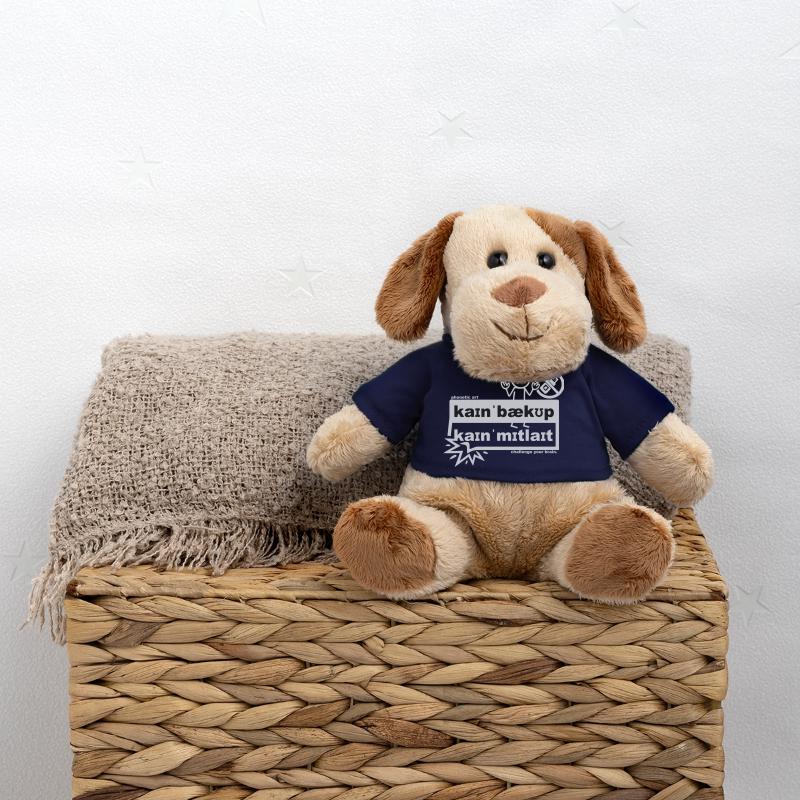 Pas de soutien, pas de pitié - art phonétique Chien en peluche Helge MiniFeet®