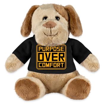 Purpose Over Comfort Motivation Mindset Wachstum - MiniFeet® Hund Helge - Schwarz - Vorne