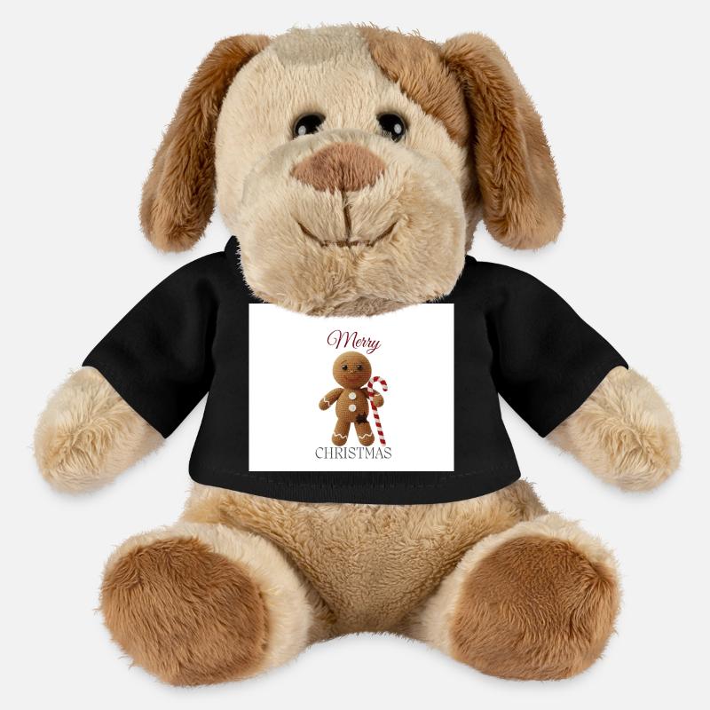 Lebkuchenmann mit Zuckerstange - MiniFeet® Hund Helge - Schwarz