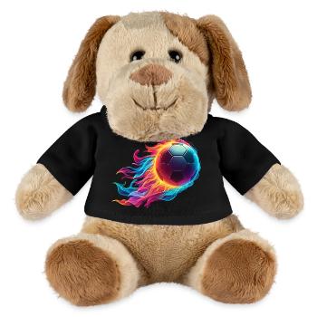 Feuriger Fußball - Soccer Ball Fire - MiniFeet® Hund Helge - Schwarz - Vorne