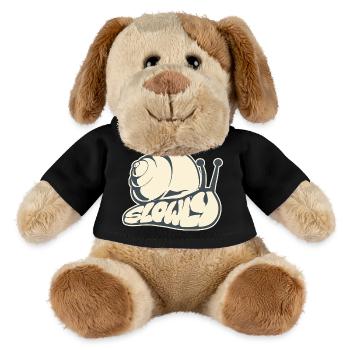 Langsam, gezeichnetes Wort (V2) - MiniFeet® Hund Helge - Schwarz - Vorne