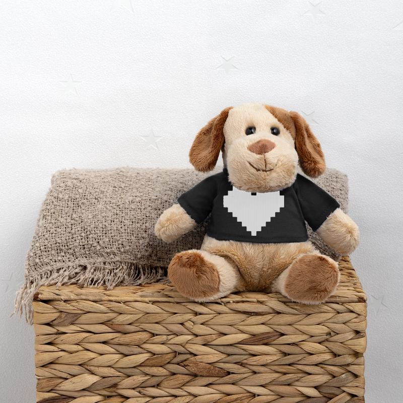 Pixel Herz 8-Bit Leben MiniFeet® Hund Helge