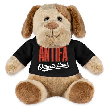 Antifa Ostdeutschland - Antifaschitischer Merch - MiniFeet® Hund Helge - Schwarz - Vorne