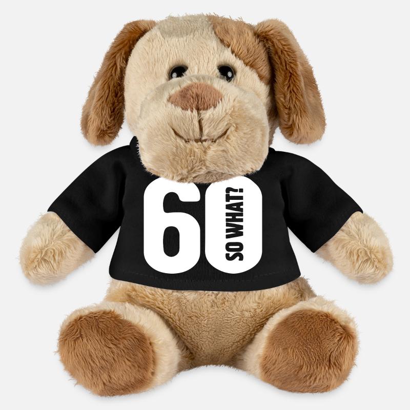 60 so what? Gar nicht so schlimm - Geburtstag - MiniFeet® Hund Helge - Schwarz
