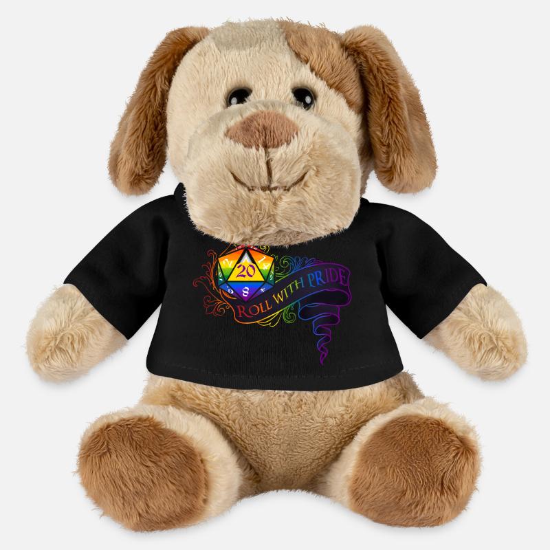 Roll with PRIDE again ! - Chien en peluche Helge MiniFeet® - noir