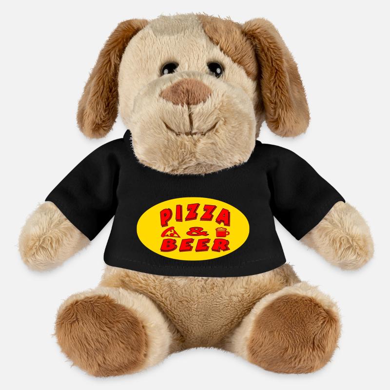 Pizza - Chien en peluche Helge MiniFeet® - noir