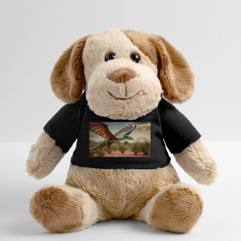Un dragon vert orange réaliste dans l’outback Chien en peluche Helge MiniFeet®