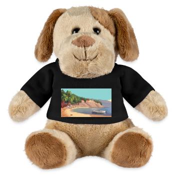 Zlatni Rat, Croatia - Pixel Art - MiniFeet® Dog Helge - black - Front