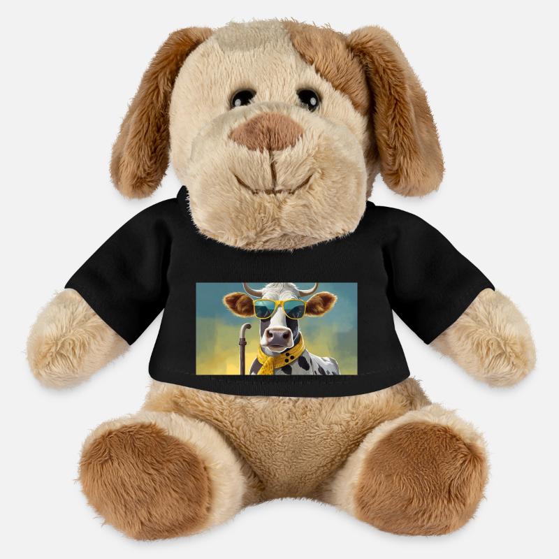 Jeu de mots : expression ambiguë – Blinde Kuh (vache aveugle) - Chien en peluche Helge MiniFeet® - noir