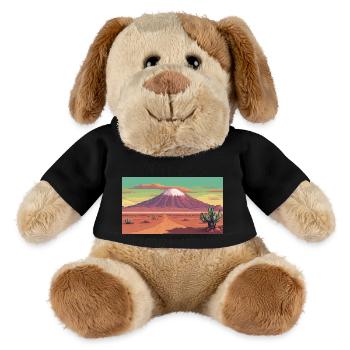 Atacama Desert, Chile - Pixel Art - MiniFeet® Dog Helge - black - Front