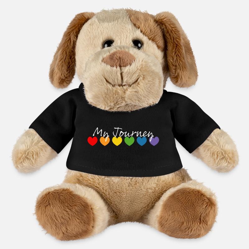Regenbogenherzchen my journey weiss - MiniFeet® Hund Helge - Schwarz
