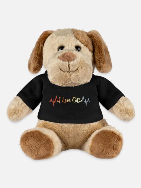 I Love Cats Herzschlag - MiniFeet® Hund Helge - Schwarz