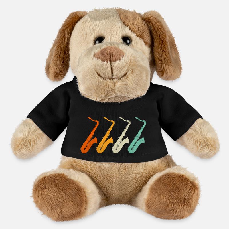 Sax saxophone saxophone - Chien en peluche Helge MiniFeet® - noir