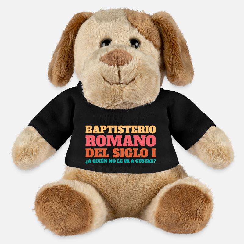 Baptistère romain du Ier siècle - Chien en peluche Helge MiniFeet® - noir