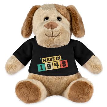 1945 Geburtstag 1945 Jahrgang 1945 Geburtstag - MiniFeet® Hund Helge - Schwarz - Vorne