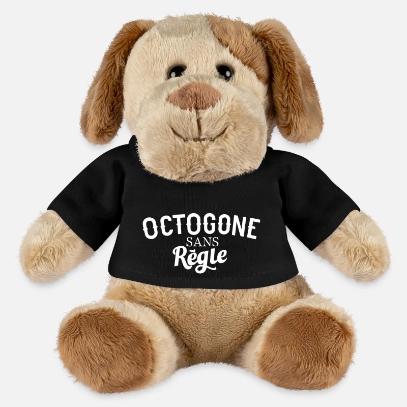 Octogone sans règle - Chien en peluche Helge MiniFeet® - noir