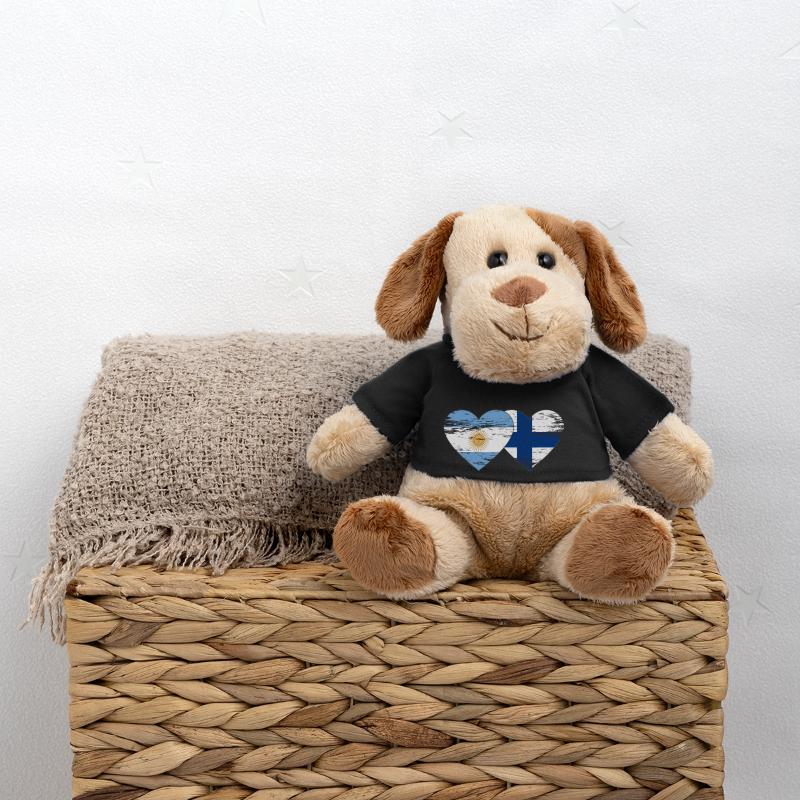 Argentine Finlande drapeau coeur utilisé Chien en peluche Helge MiniFeet®