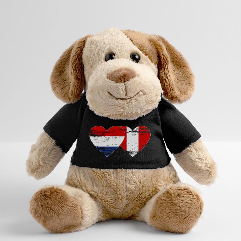 Hollande Pérou drapeau coeur utilisé Chien en peluche Helge MiniFeet®