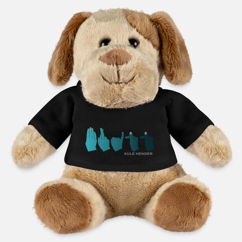 Hand alphabet Britt petrol gradient - MiniFeet® Dog Helge - black
