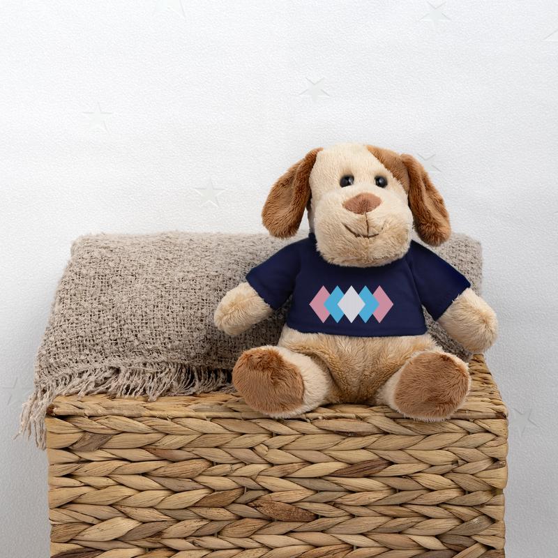 Fierté transgenre subtile Chien en peluche Helge MiniFeet®