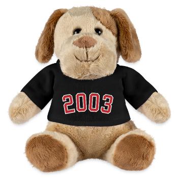 Année de naissance sport 2003 - Chien en peluche Helge MiniFeet® - noir - Devant