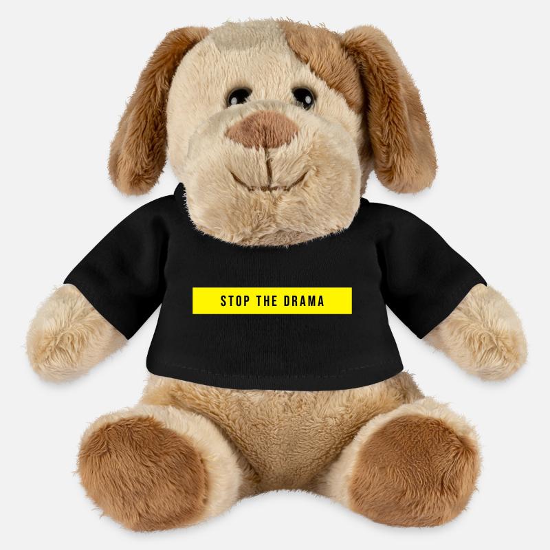 Stop the Drama Spruch - MiniFeet® Hund Helge - Schwarz