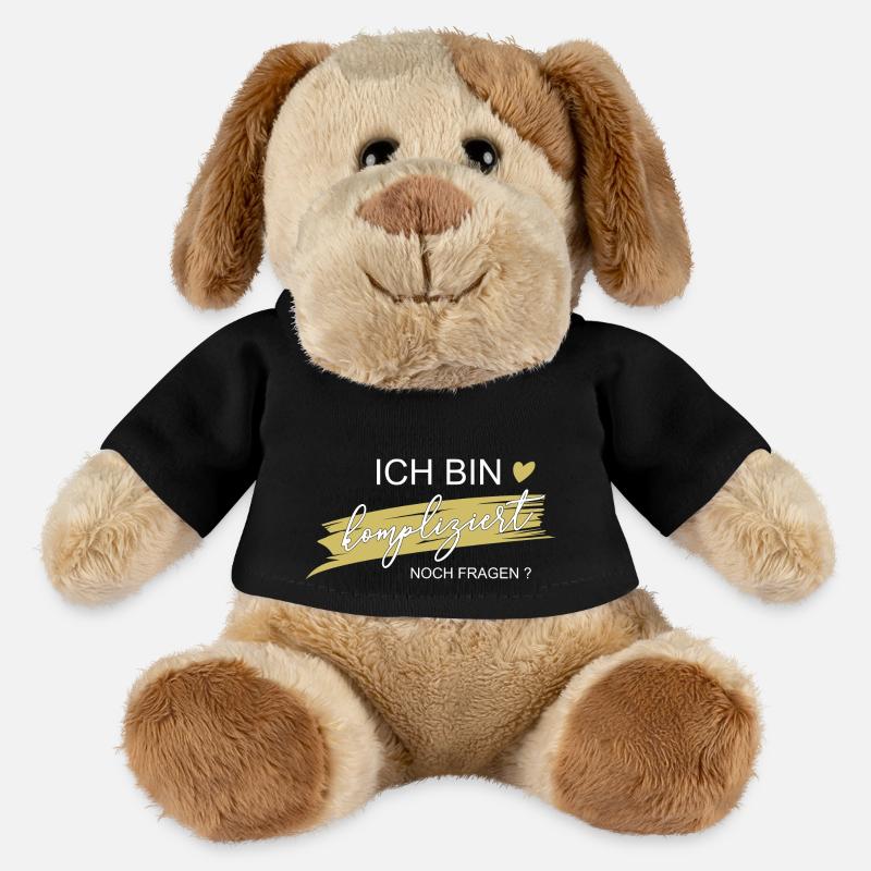 Ich bin kompliziert! Noch Fragen? - Geschenk - MiniFeet® Hund Helge - Schwarz