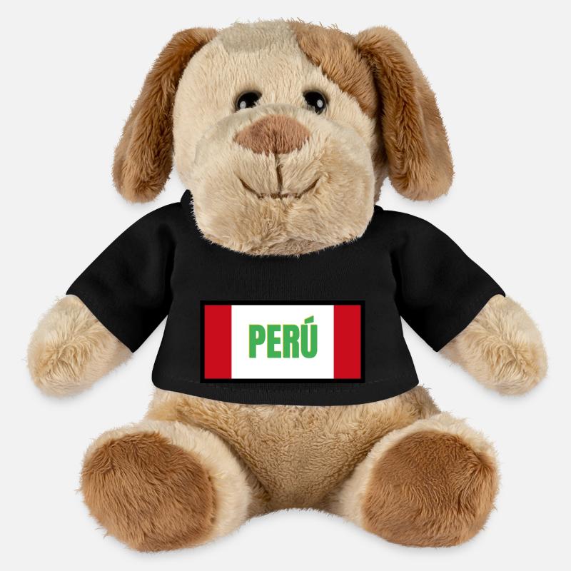 Farben der peruanischen Flagge - MiniFeet® Hund Helge - Schwarz