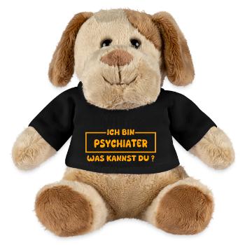 Profession : Psychiatre - Chien en peluche Helge MiniFeet® - noir - Devant