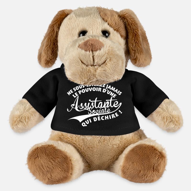 Assistante Sociale qui déchire - Chien en peluche Helge MiniFeet® - noir