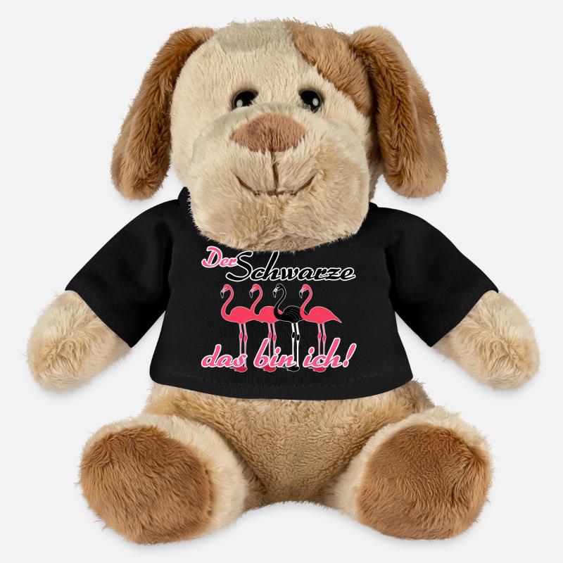 Schwarzer Flamingo, Fun, Tiere, Sprüche, Geschenk - MiniFeet® Hund Helge - Schwarz