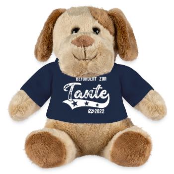 Befördert zur Tante 2022 Babyfüße - MiniFeet® Hund Helge - French Navy - Vorne